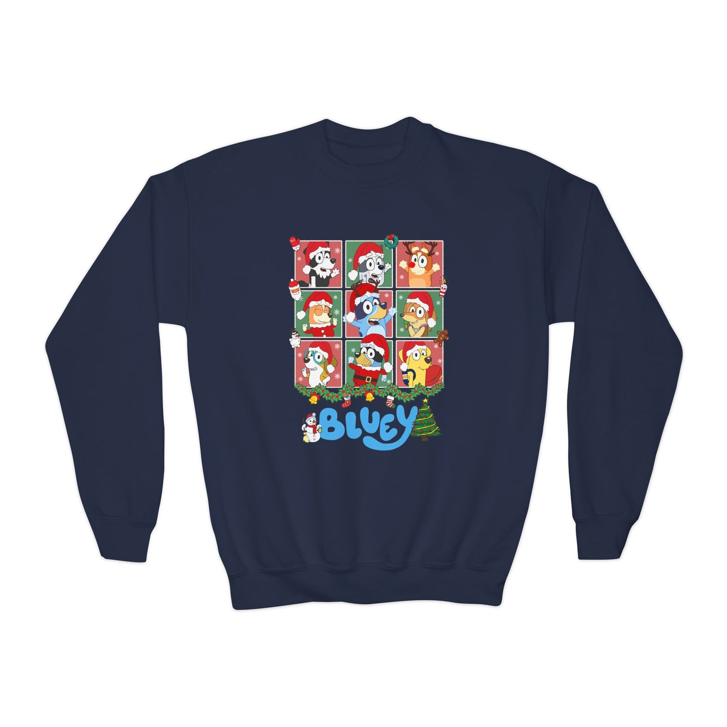 Christmas Polaroids Youth Crewneck Sweatshirt