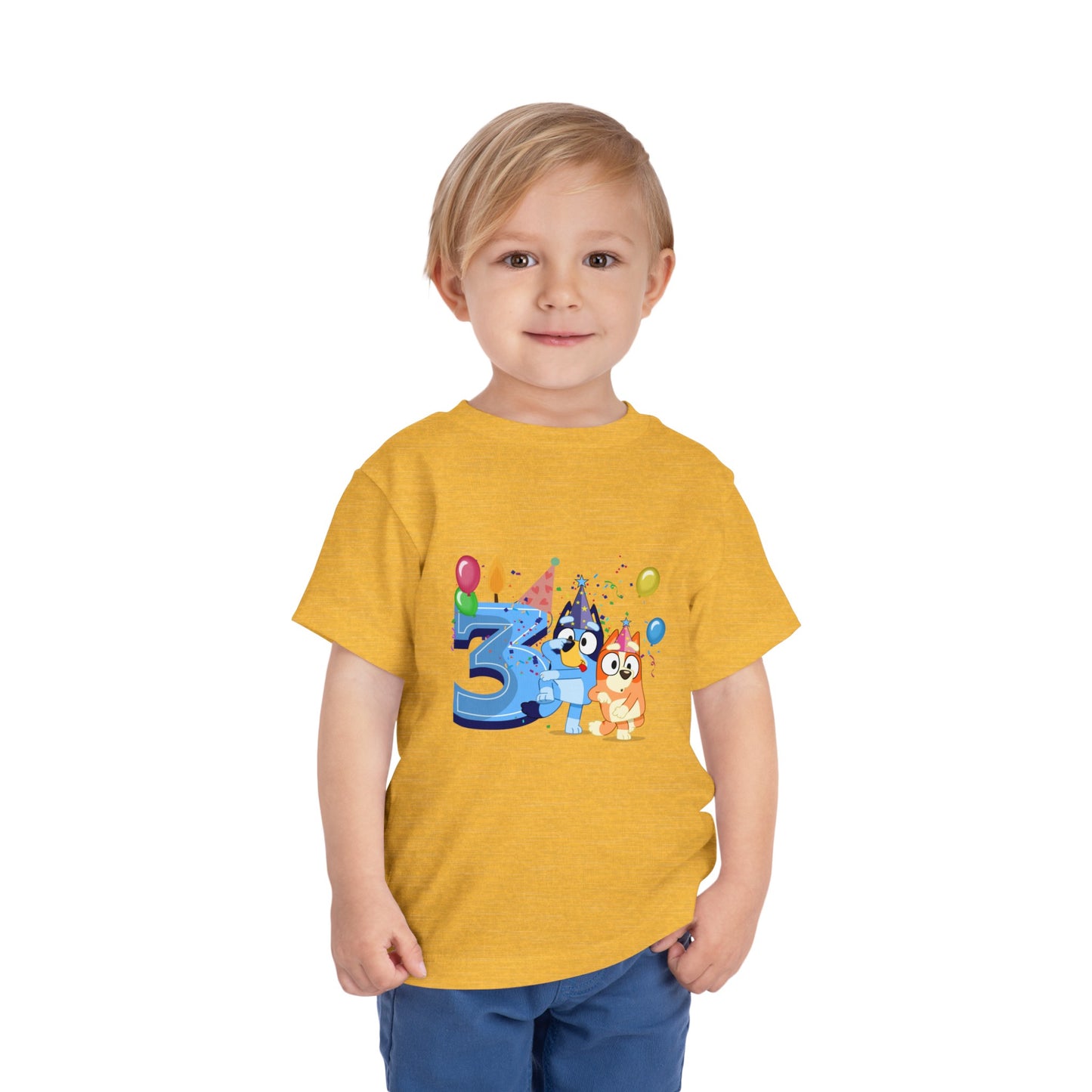3rd Birthday Toddler Short Sleeve Tee