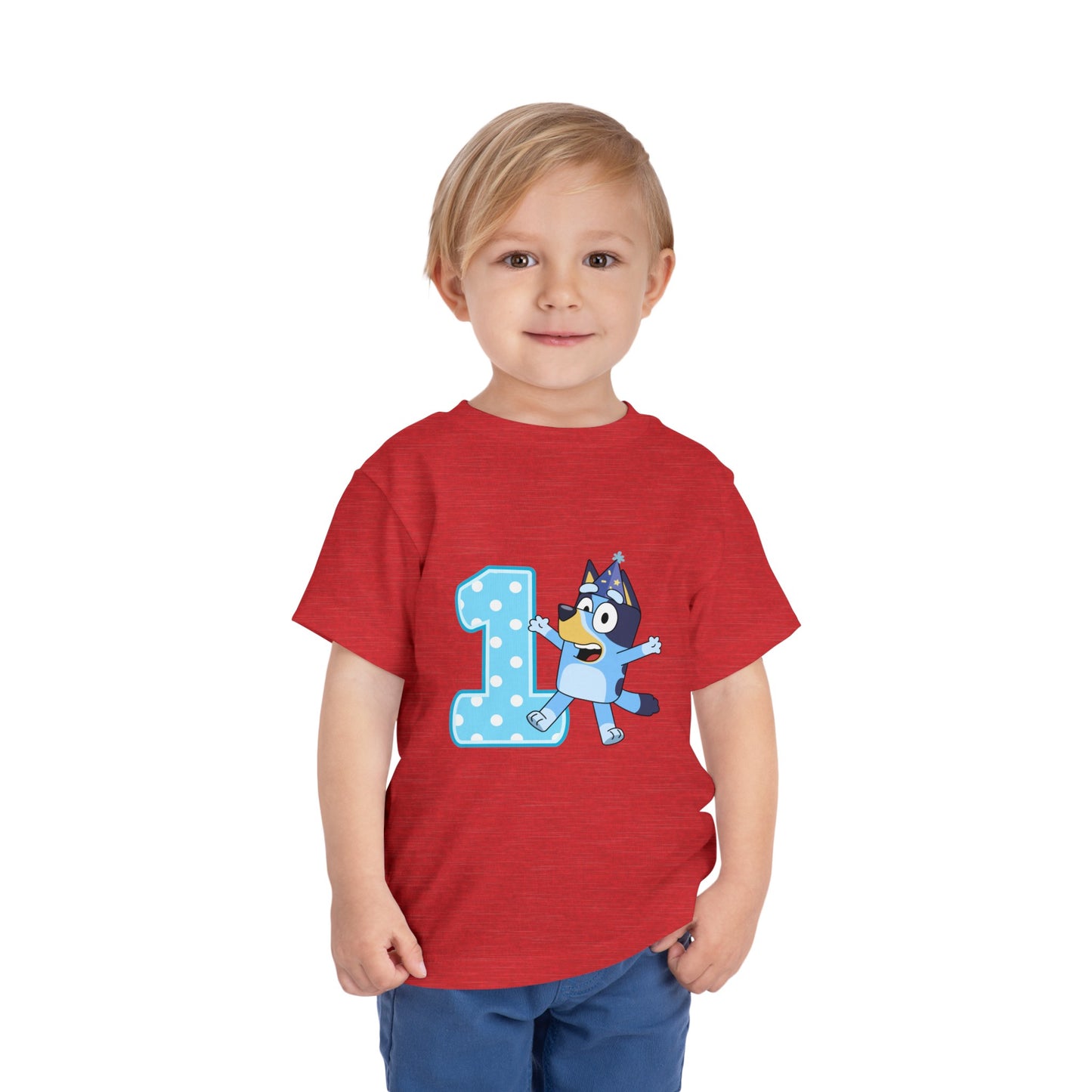 #1 Birthday Toddler Short Sleeve Tee