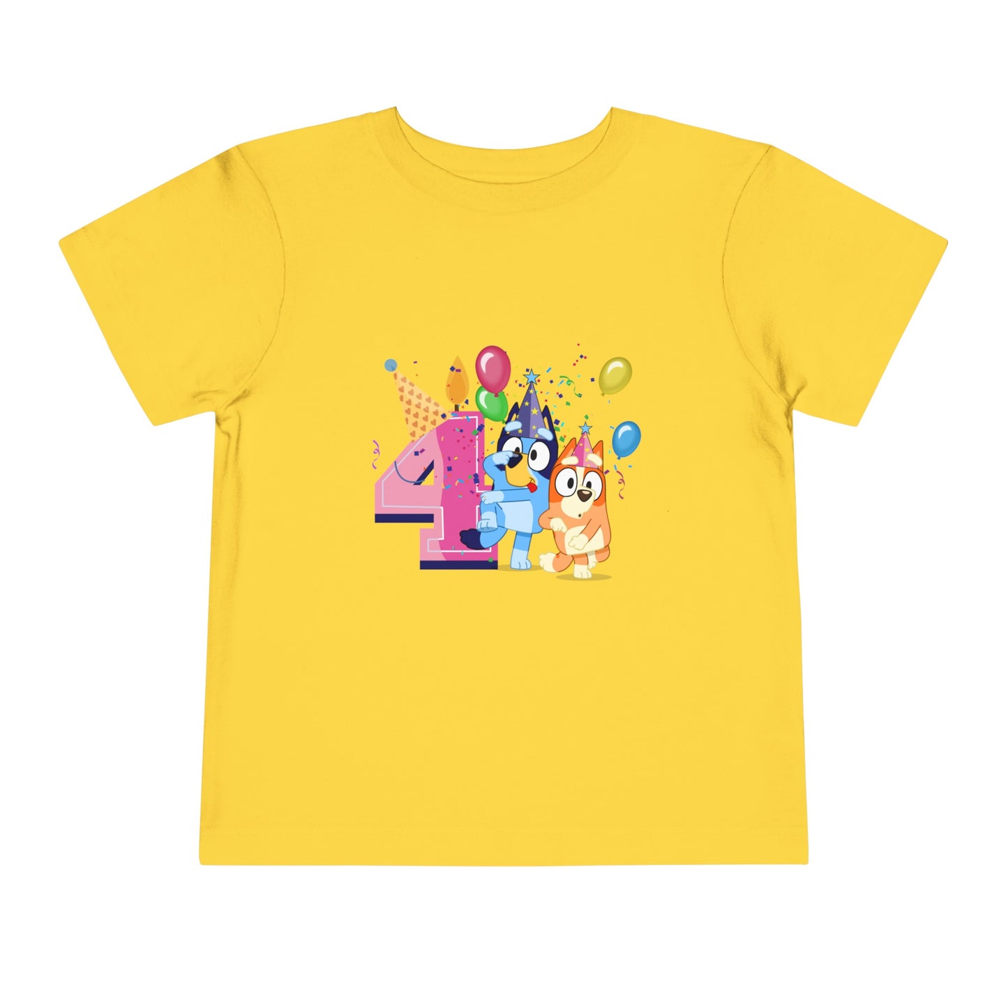 4th Birthday Toddler Short Sleeve Tee