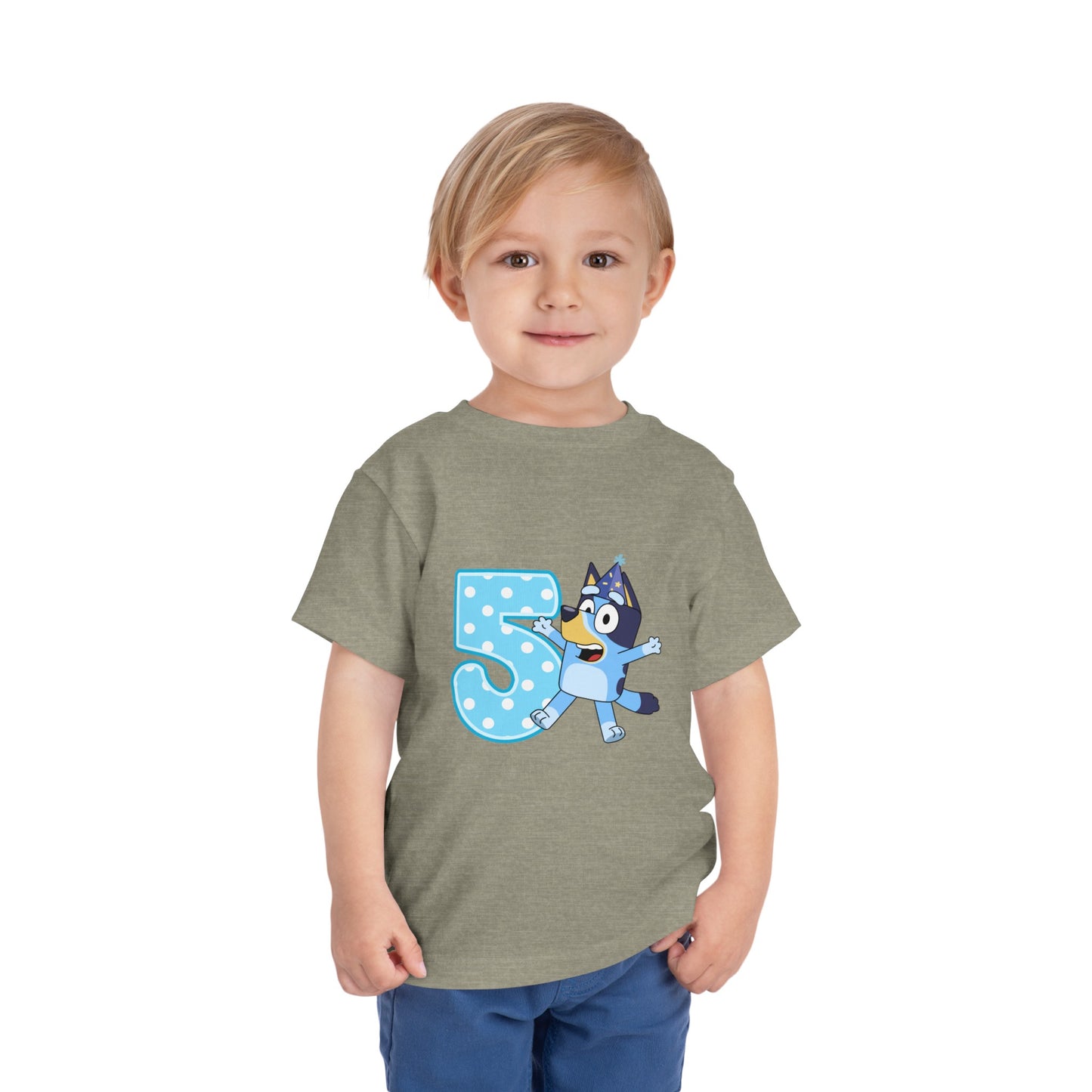 #5 Birthday Toddler Short Sleeve Tee