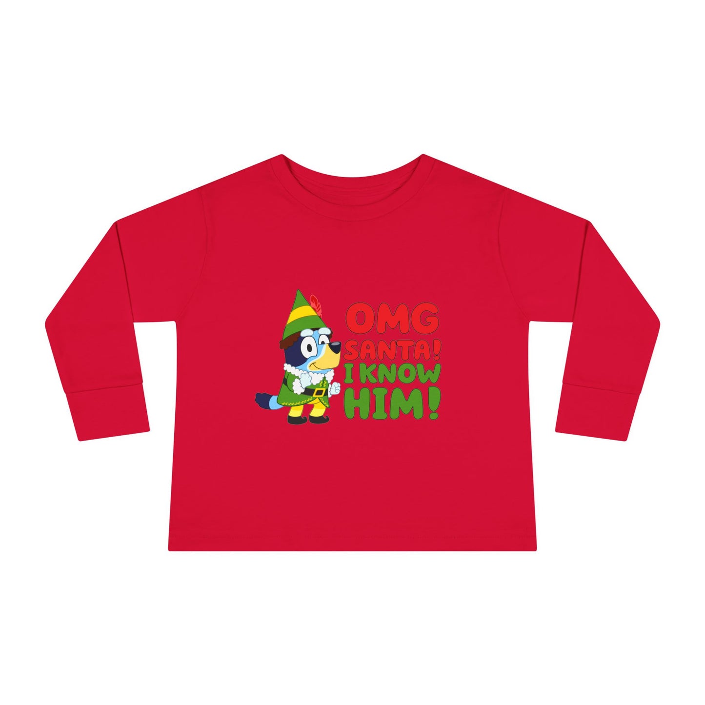 OMG Santa I know him Toddler Long Sleeve Tee