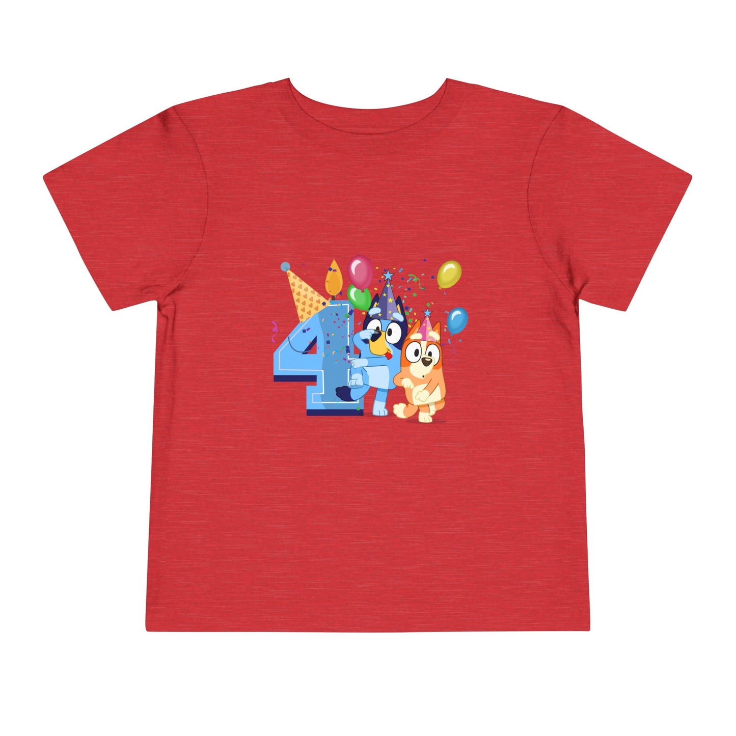 4th Birthday Toddler Short Sleeve Tee