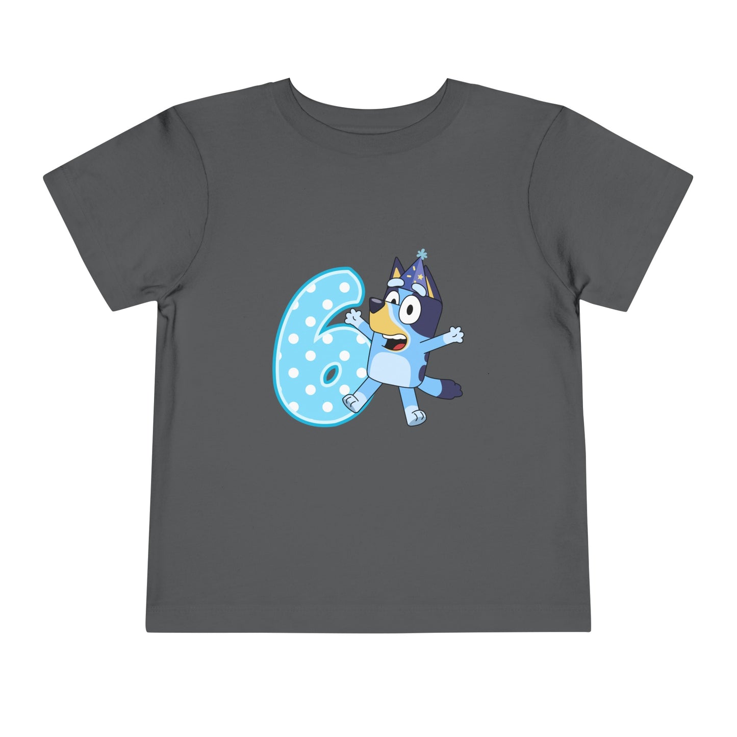 #6 Birthday Toddler Short Sleeve Tee