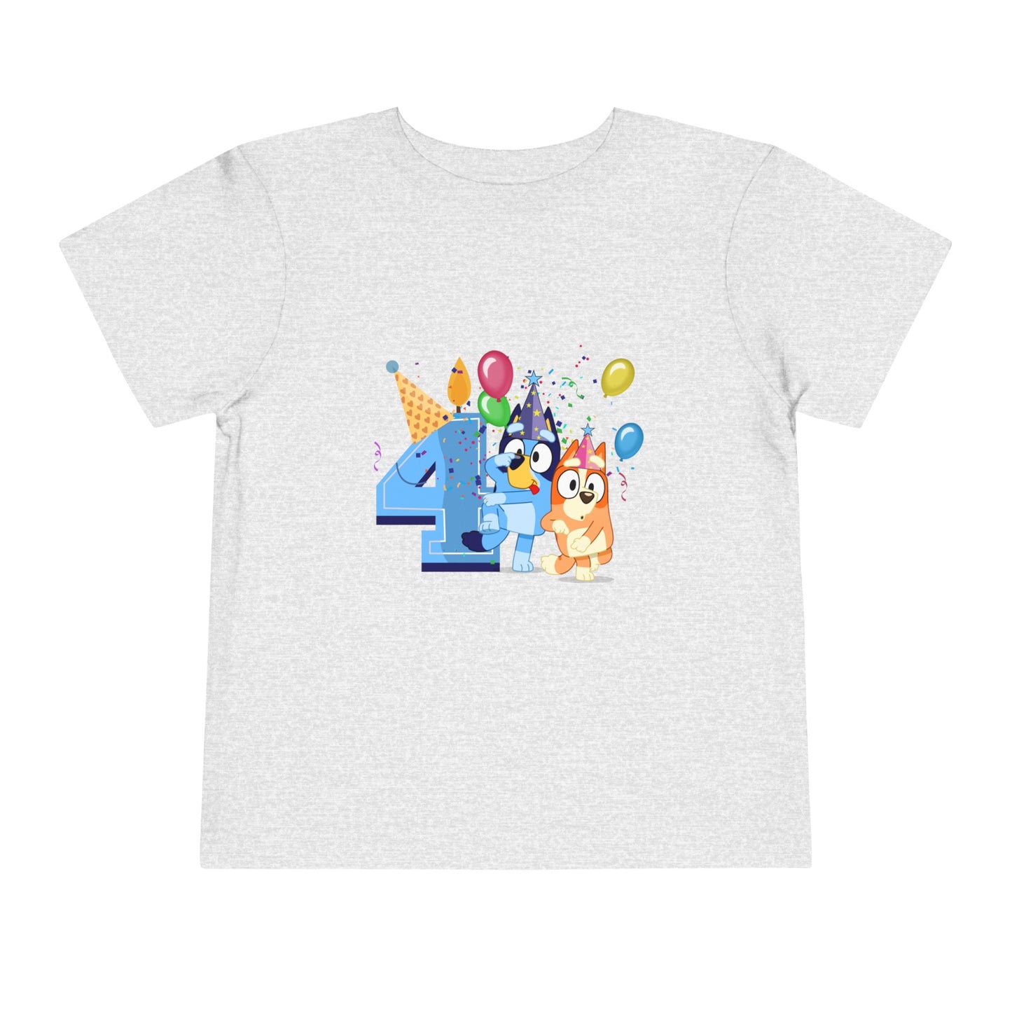 4th Birthday Toddler Short Sleeve Tee