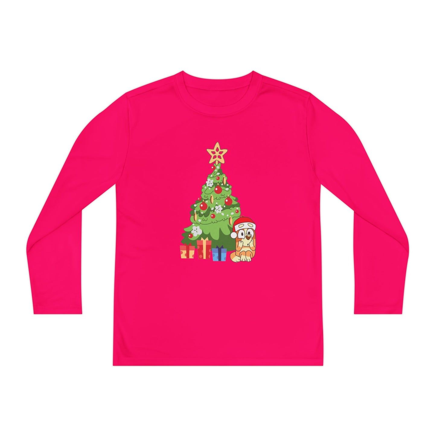 Christmas Tree Bingo Youth Long Sleeve Competitor Tee