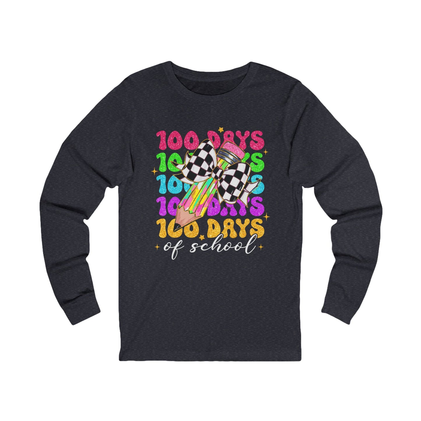 100 days of School Jersey Long Sleeve Tee