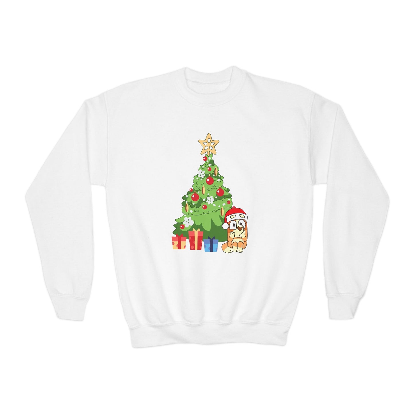 Christmas Tree Bingo Youth Crewneck Sweatshirt