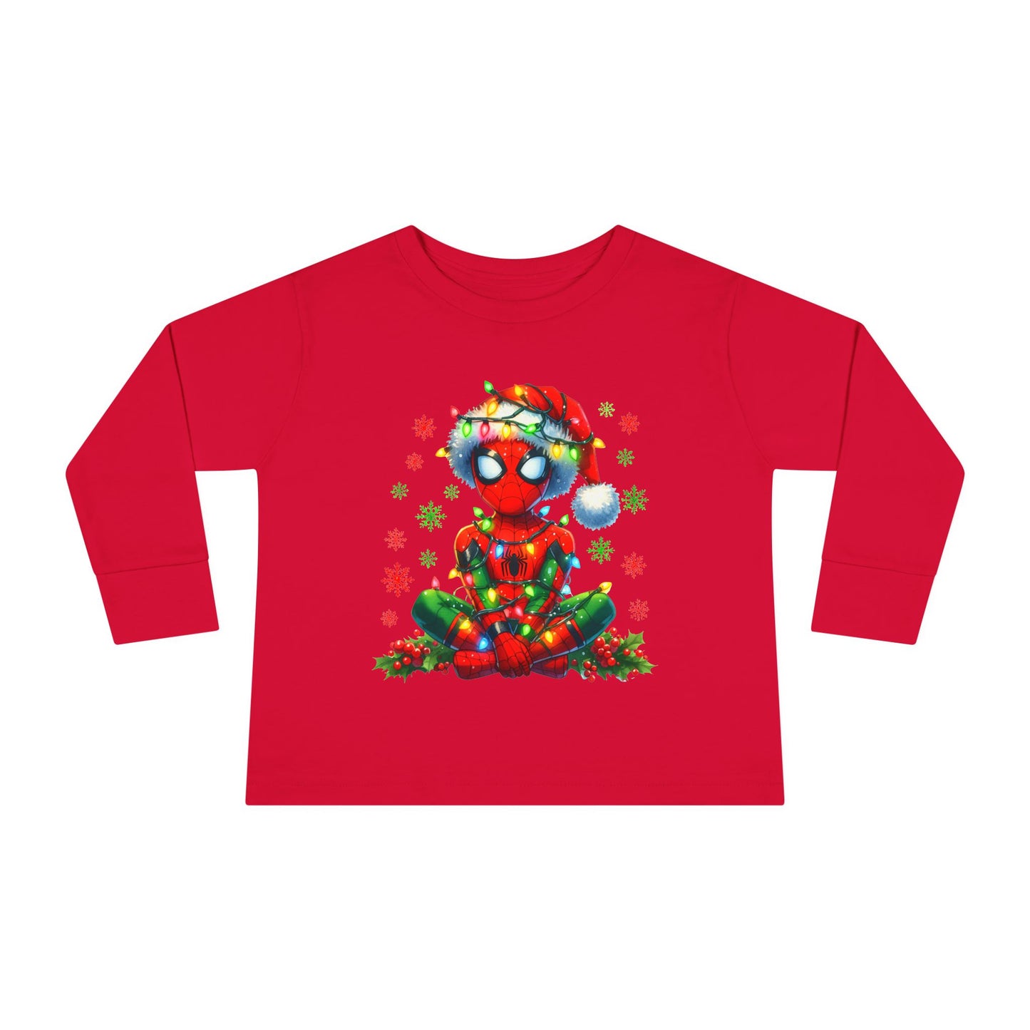 Spidey christmas Toddler Long Sleeve Tee