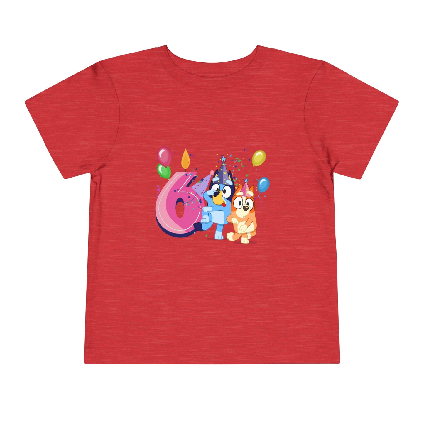 6th Birthday Toddler Short Sleeve Tee