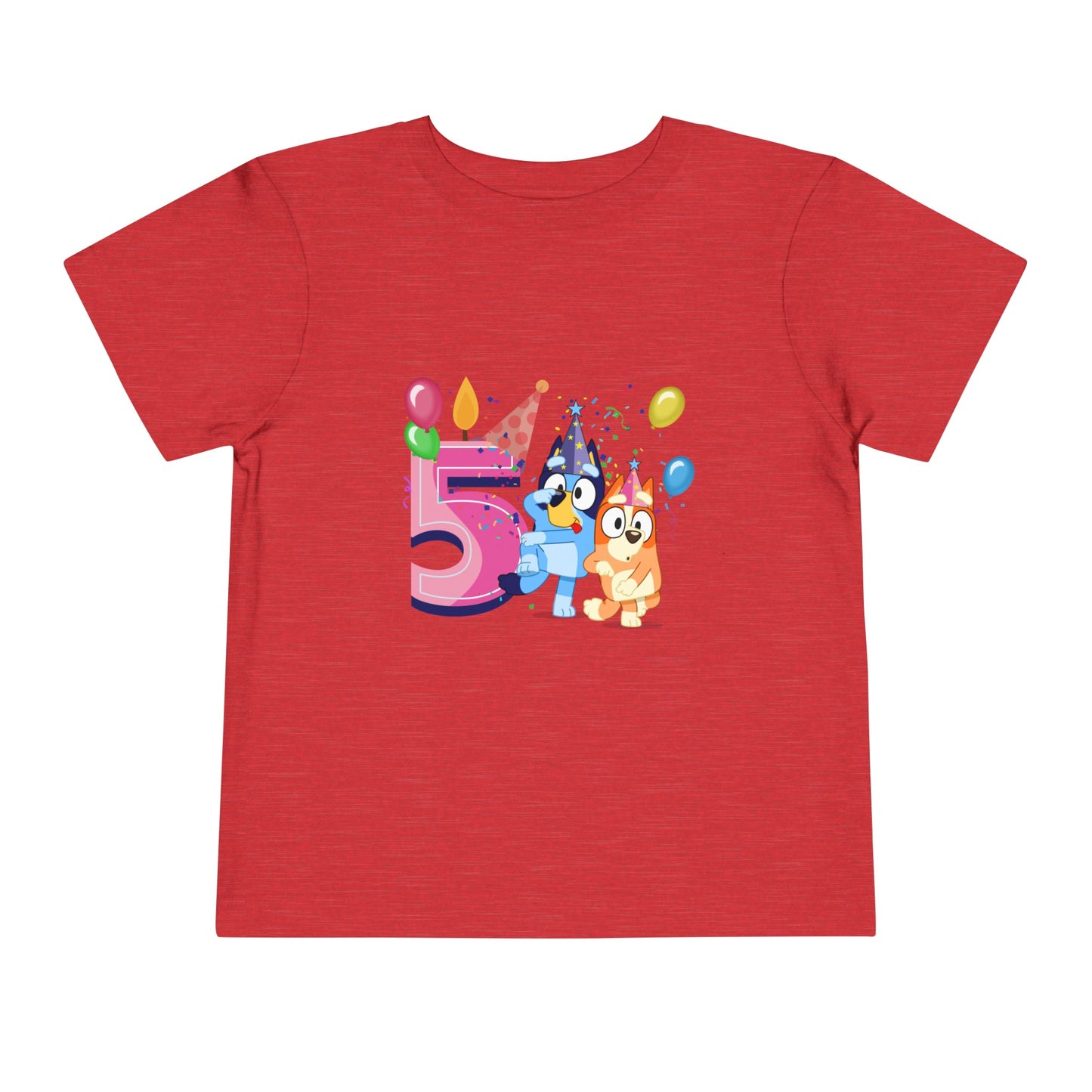 5th Birthday Toddler Short Sleeve Tee