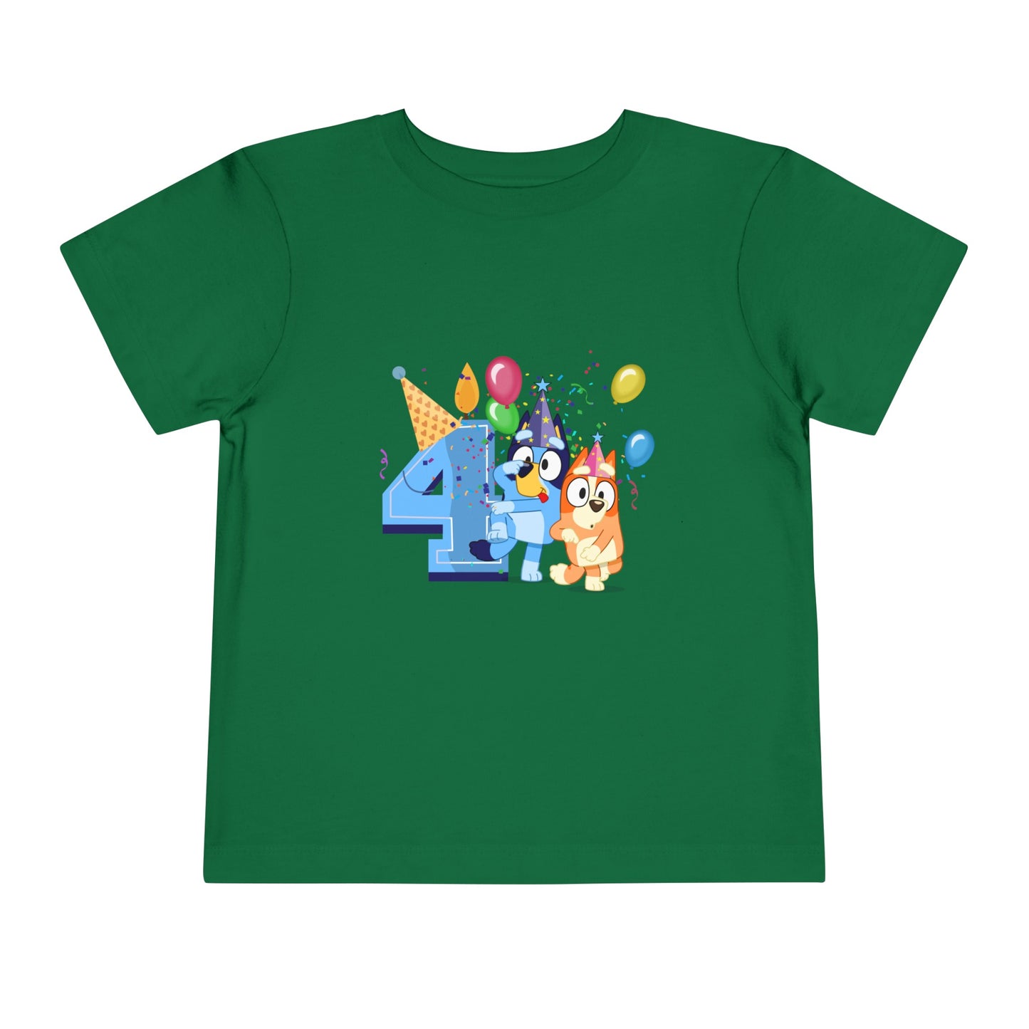 4th Birthday Toddler Short Sleeve Tee