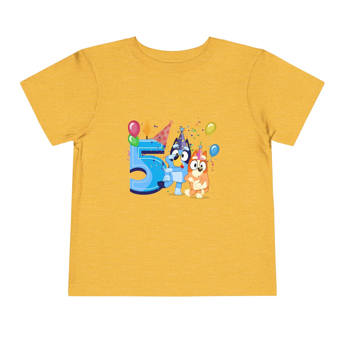 5th Birthday Toddler Short Sleeve Tee