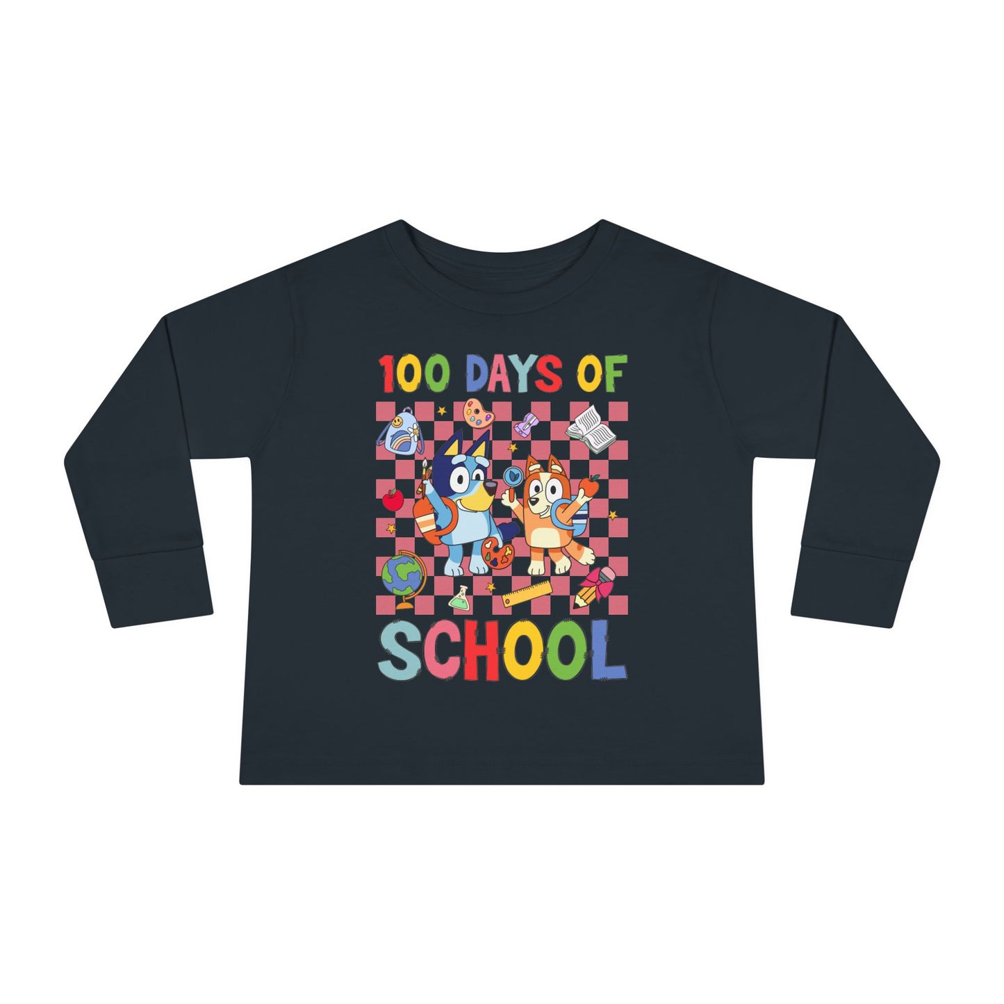 100 days of school Toddler Long Sleeve Tee