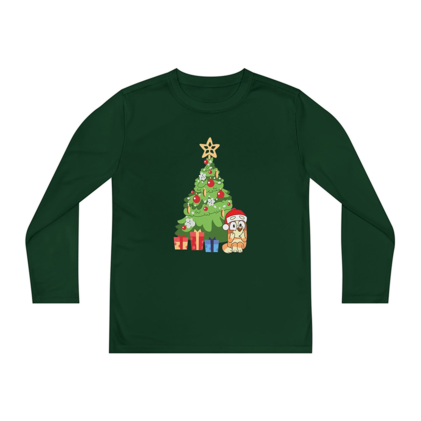 Christmas Tree Bingo Youth Long Sleeve Competitor Tee