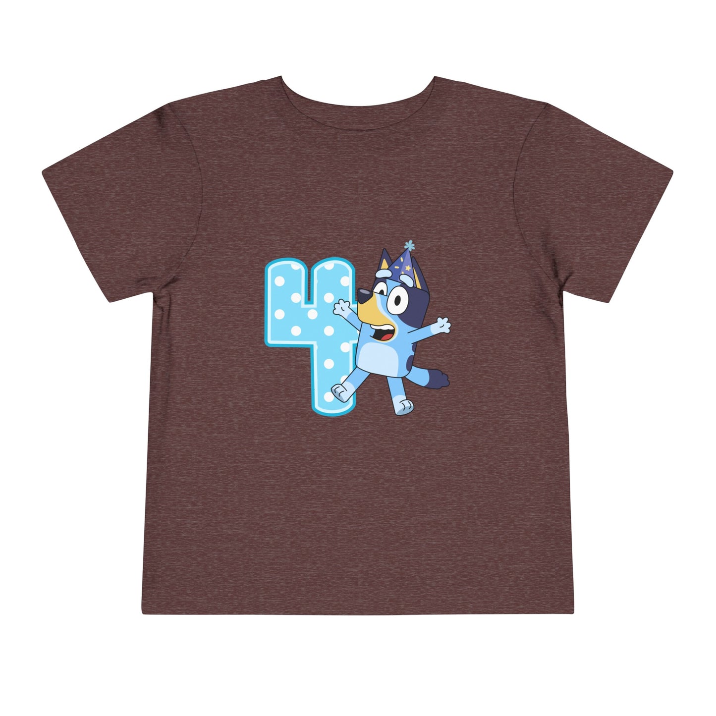 #4 Birthday Toddler Short Sleeve Tee