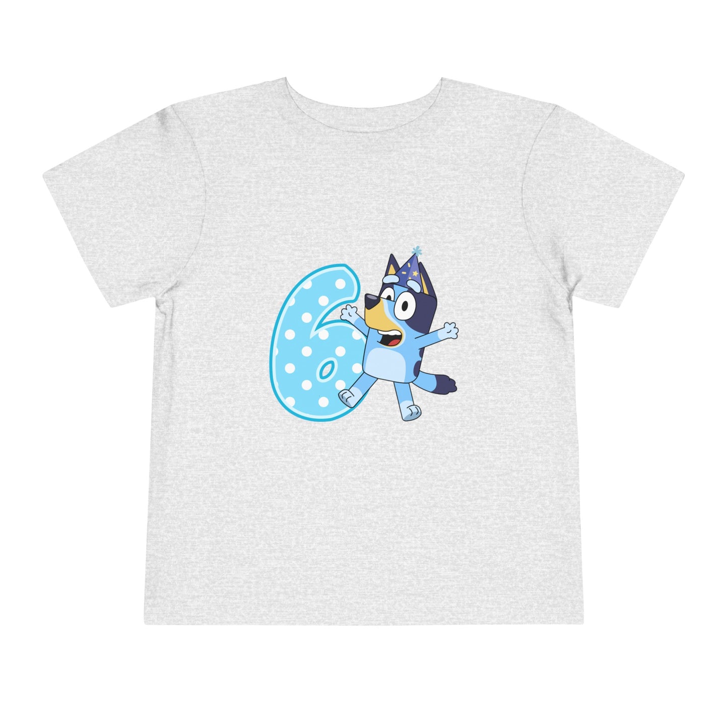 #6 Birthday Toddler Short Sleeve Tee