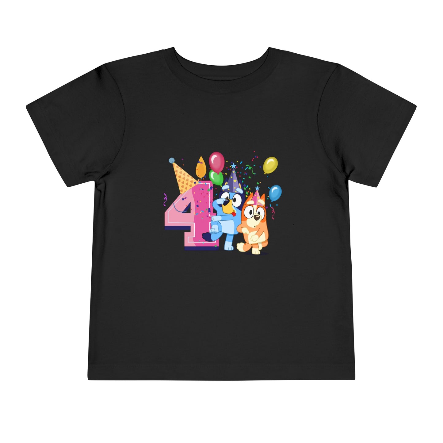 4th Birthday Toddler Short Sleeve Tee