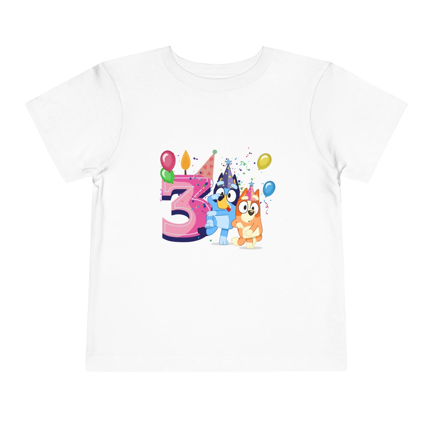 3rd Birthday Toddler Short Sleeve Tee