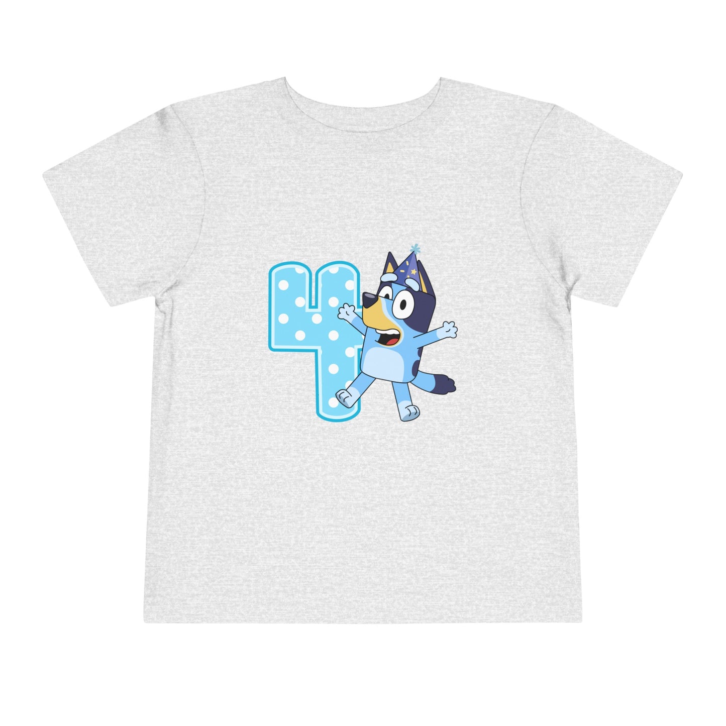 #4 Birthday Toddler Short Sleeve Tee