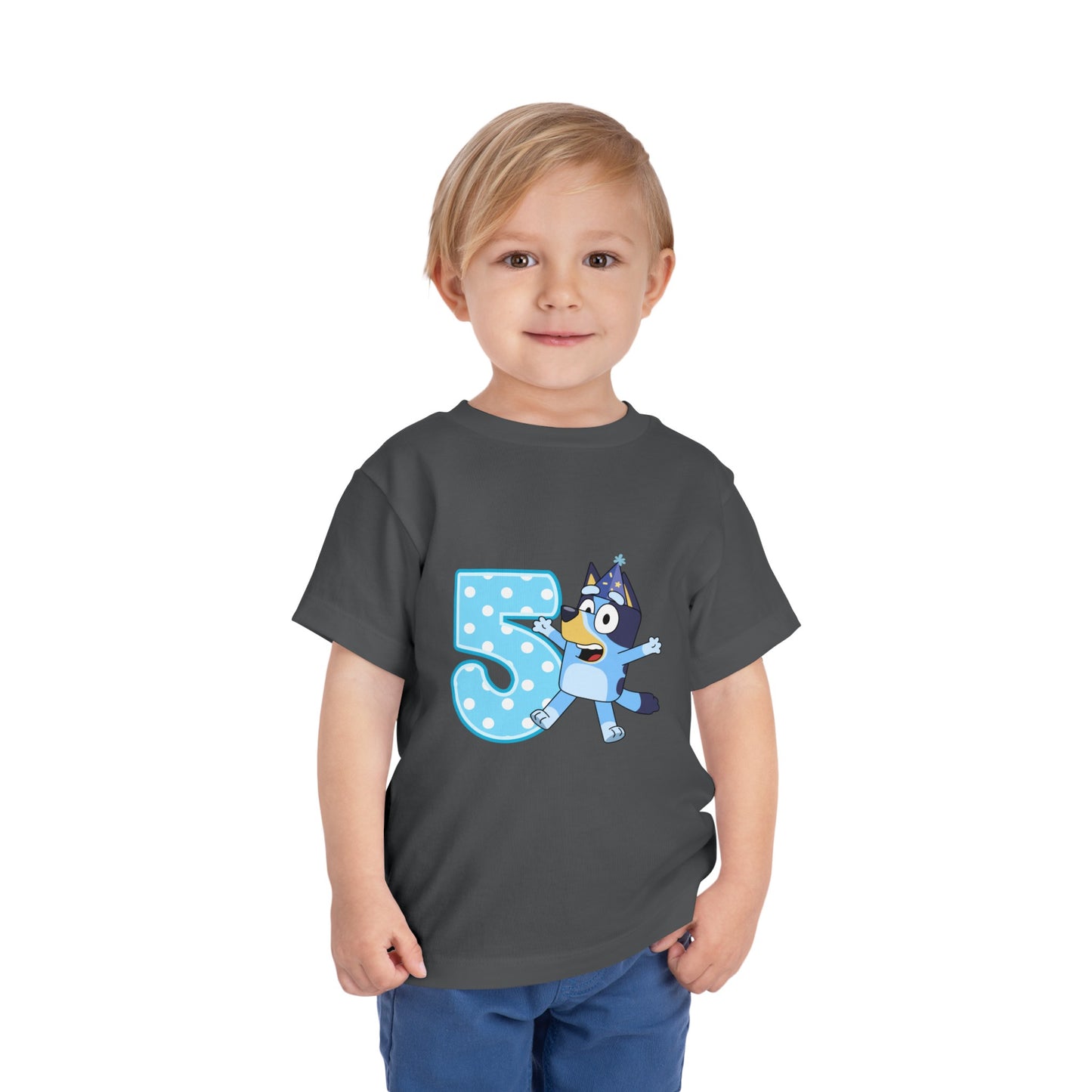 #5 Birthday Toddler Short Sleeve Tee