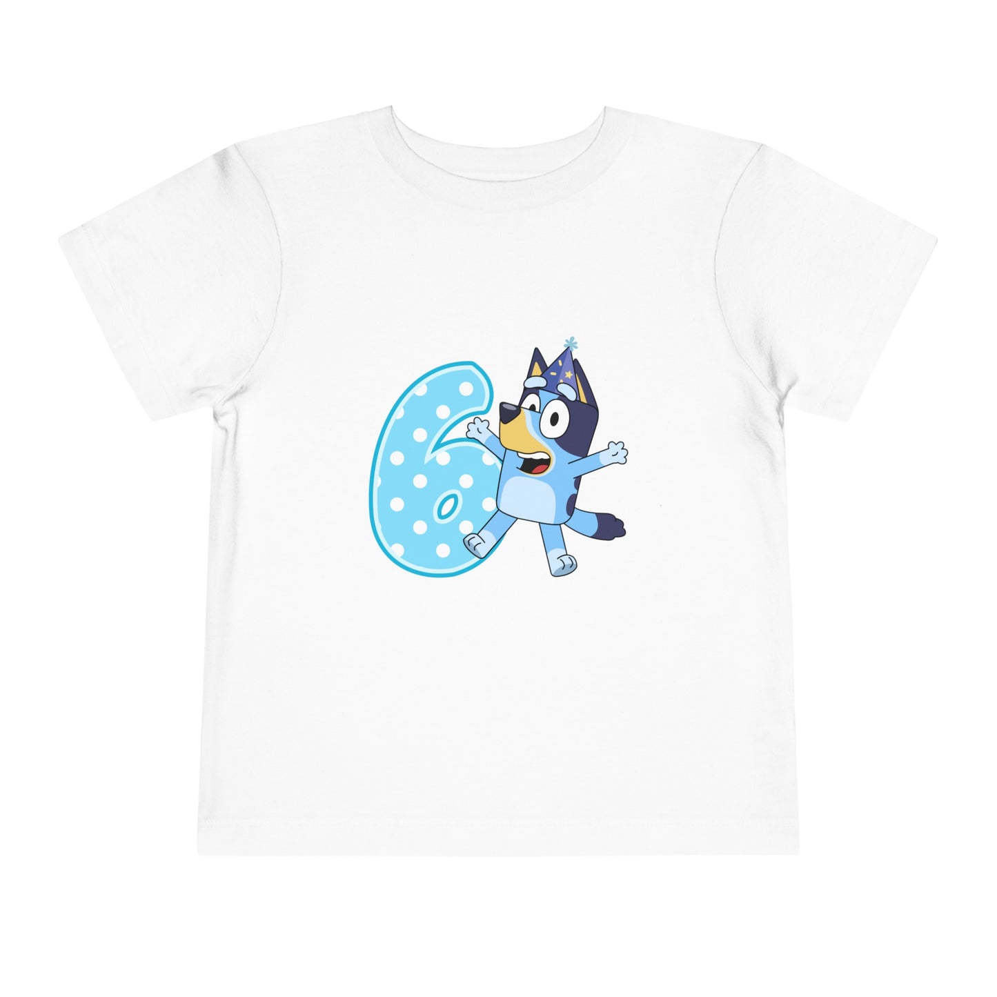 #6 Birthday Toddler Short Sleeve Tee