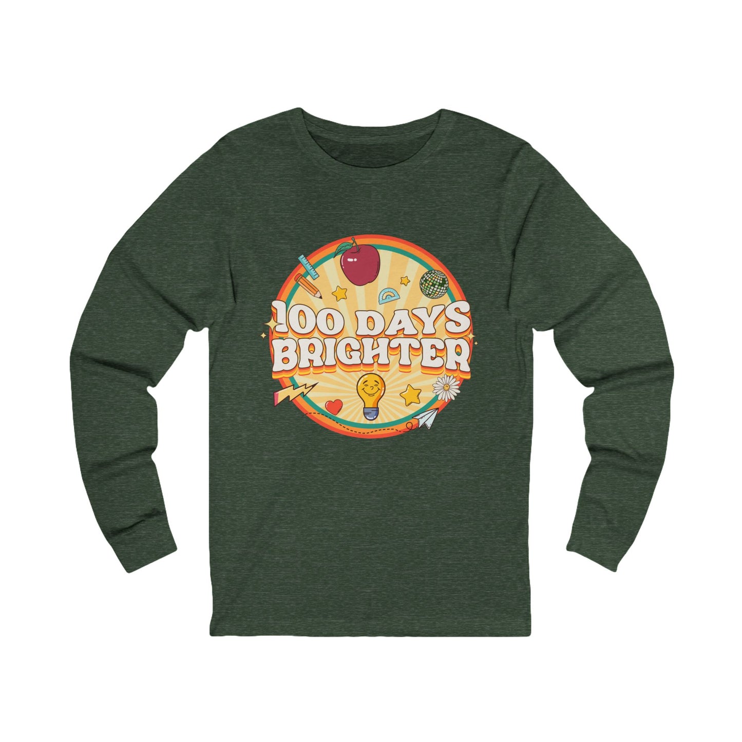 100 Days Brighter Jersey Long Sleeve Tee