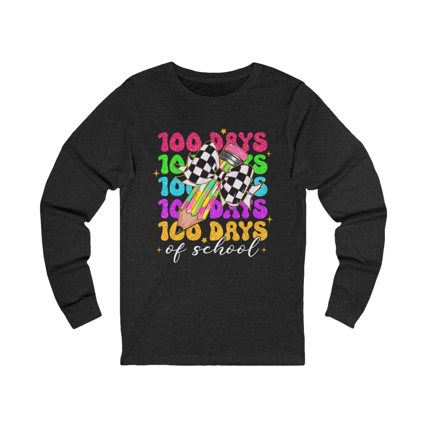 100 days of School Jersey Long Sleeve Tee