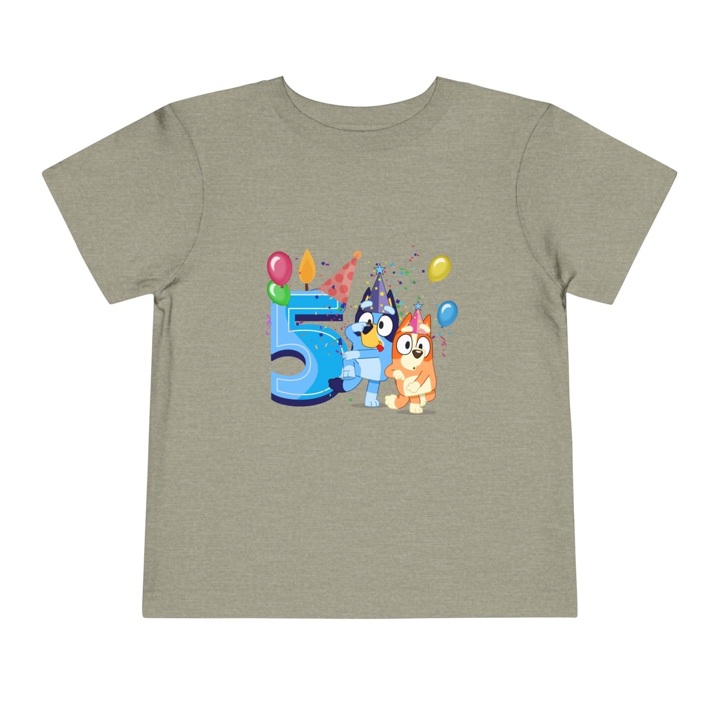 5th Birthday Toddler Short Sleeve Tee