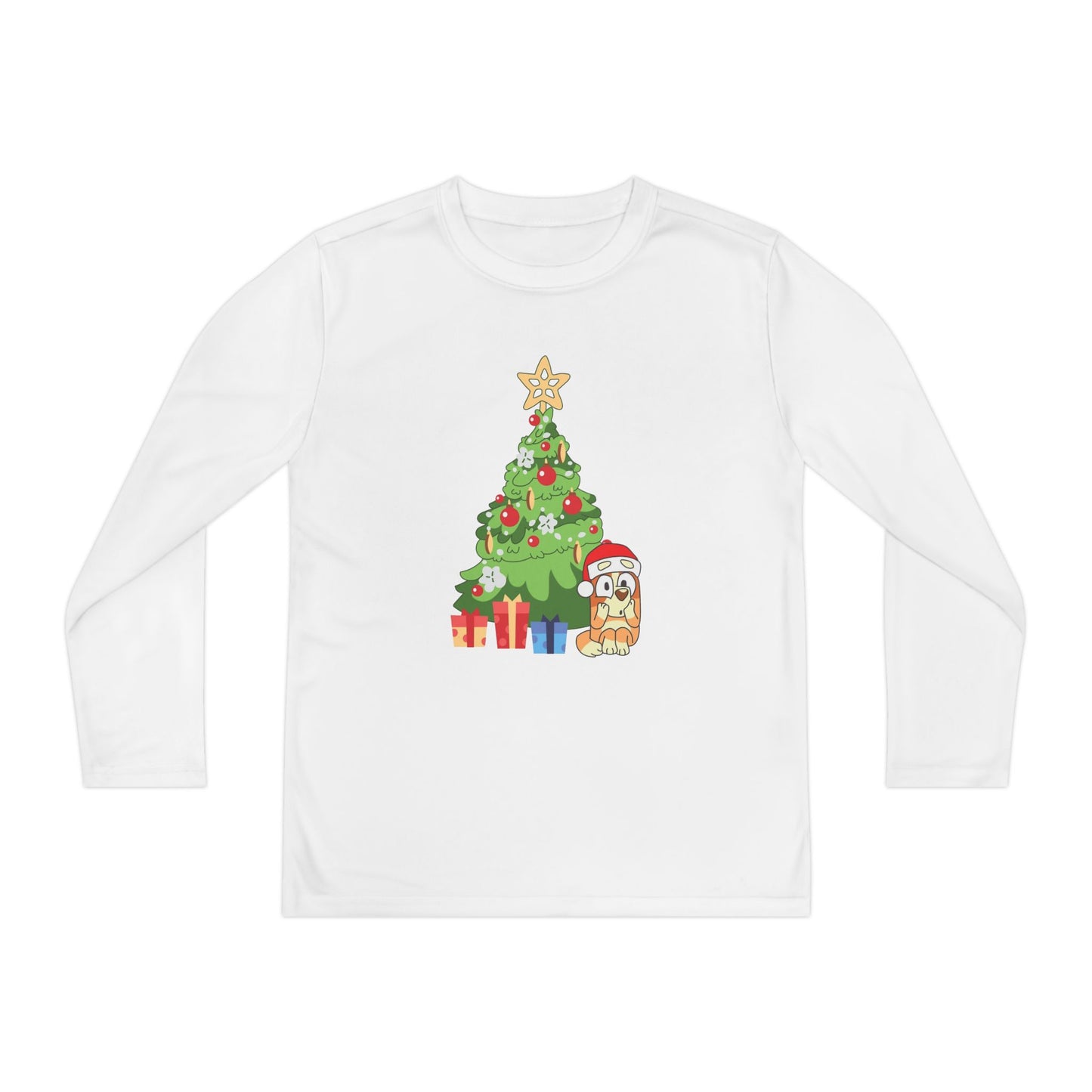 Christmas Tree Bingo Youth Long Sleeve Competitor Tee
