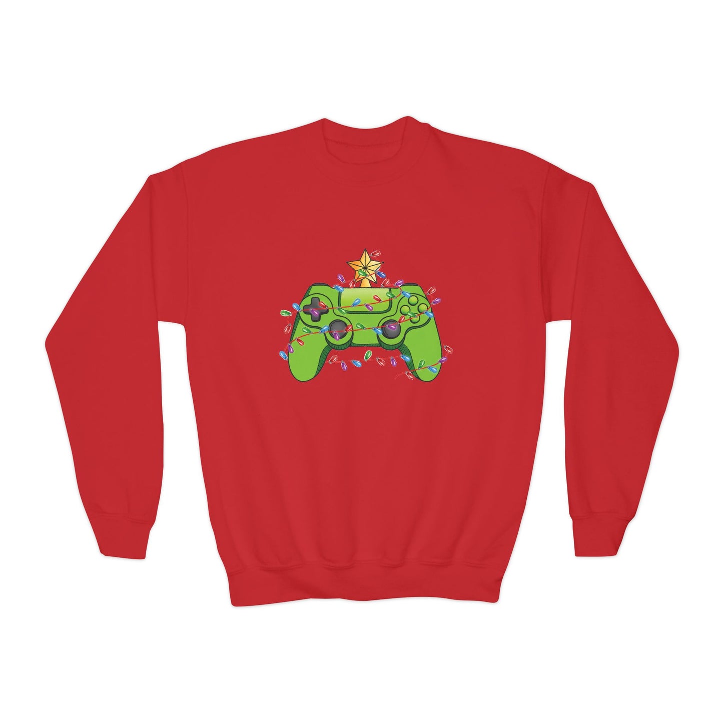 Gamer Christmas Youth Crewneck Sweatshirt