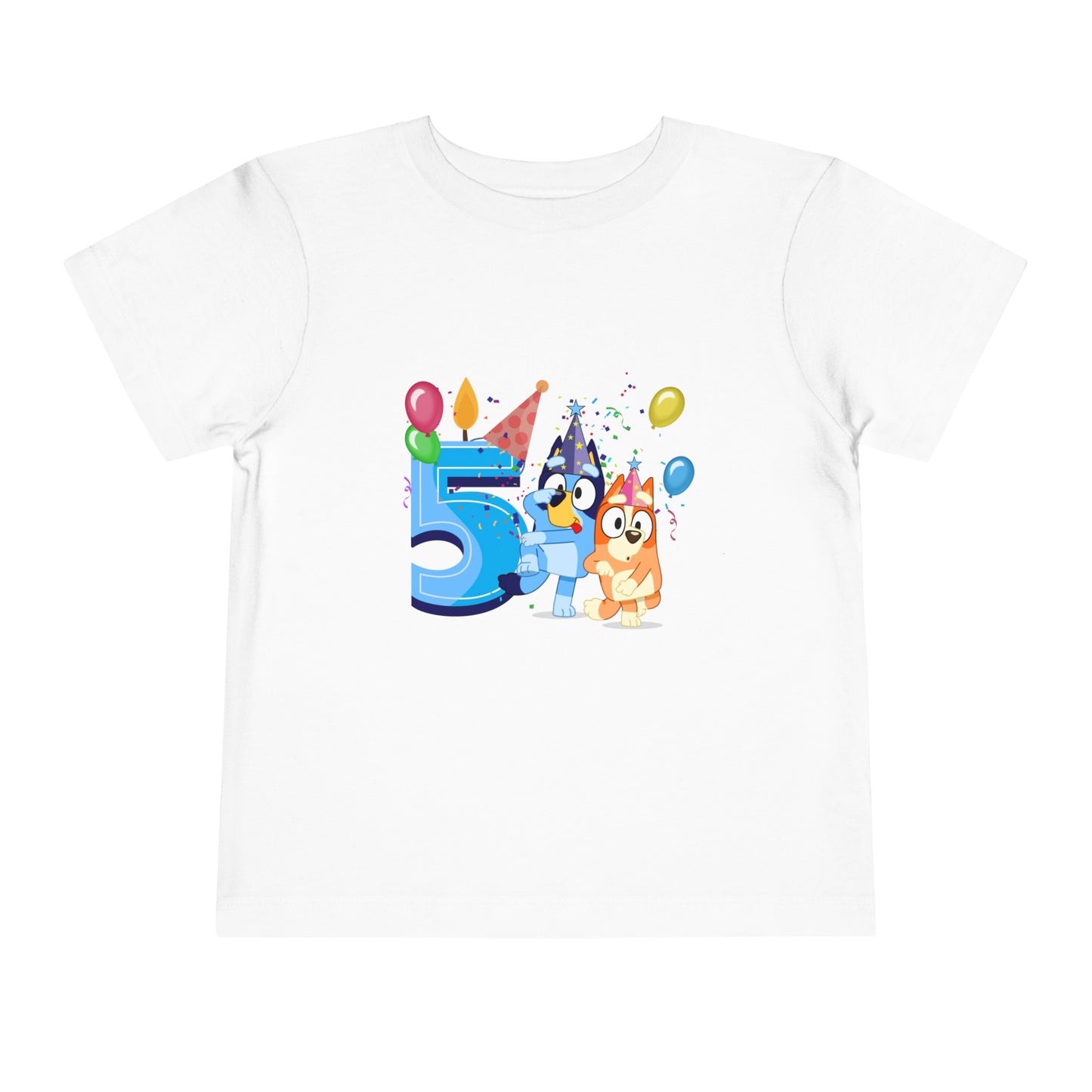 5th Birthday Toddler Short Sleeve Tee