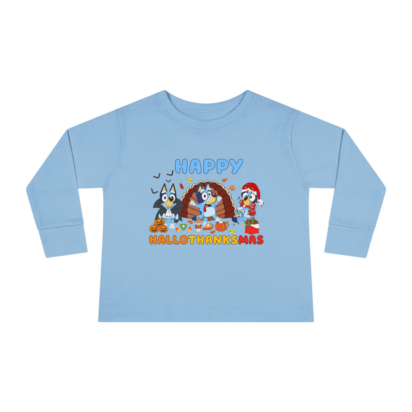 Happy Hallothanksmas Toddler Long Sleeve Tee