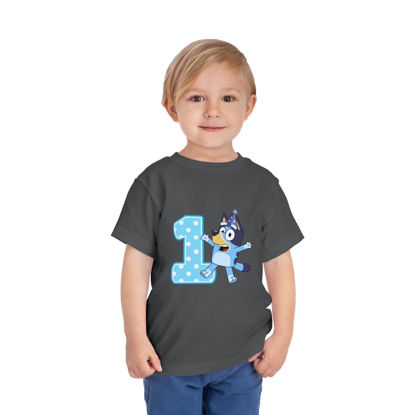 #1 Birthday Toddler Short Sleeve Tee