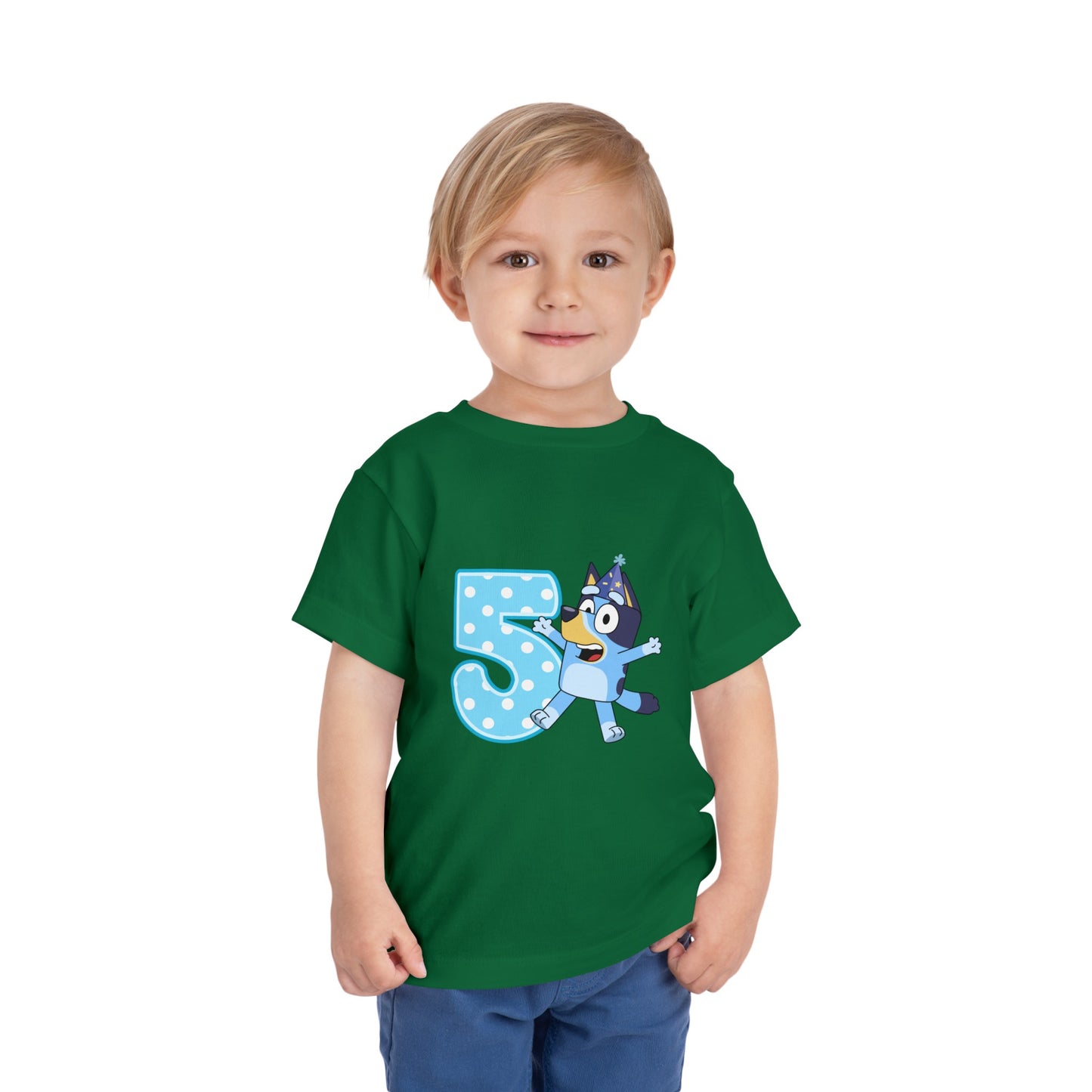 #5 Birthday Toddler Short Sleeve Tee