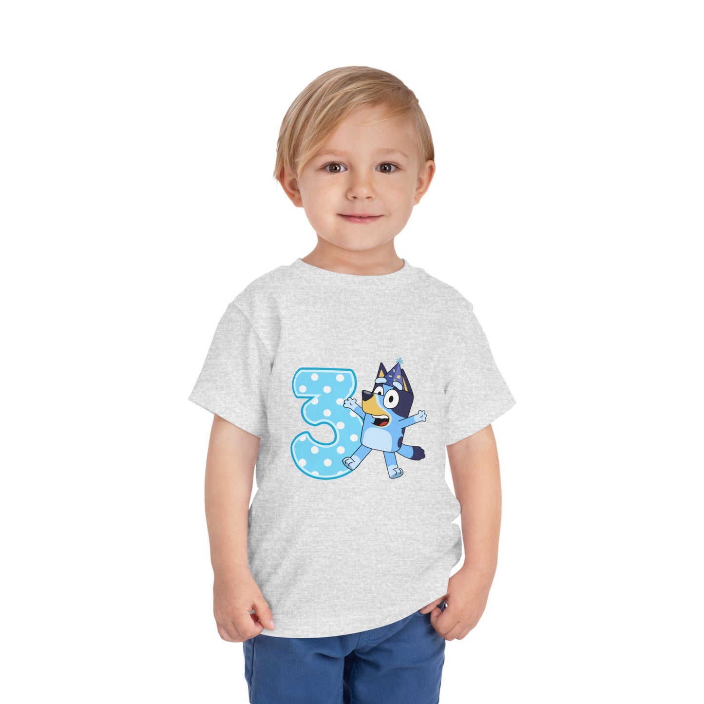 #3 Birthday Toddler Short Sleeve Tee