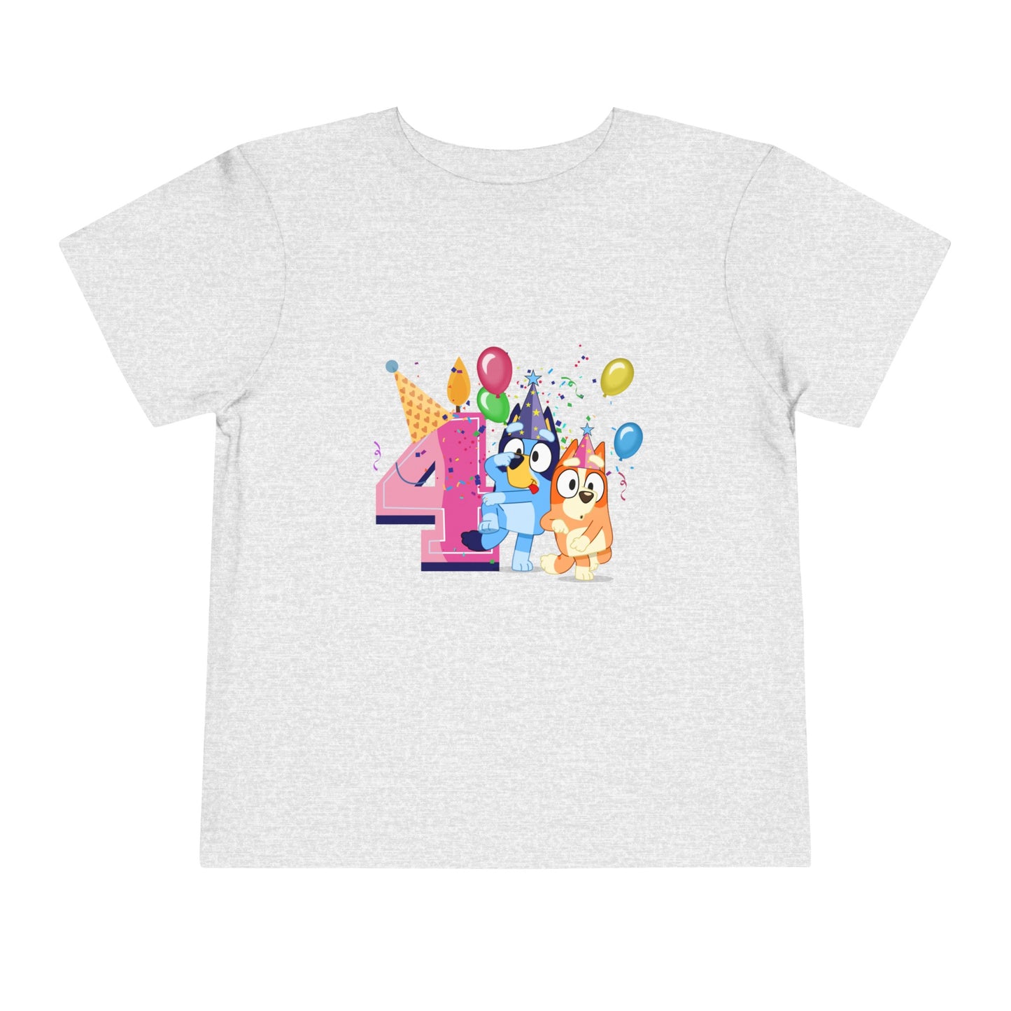 4th Birthday Toddler Short Sleeve Tee