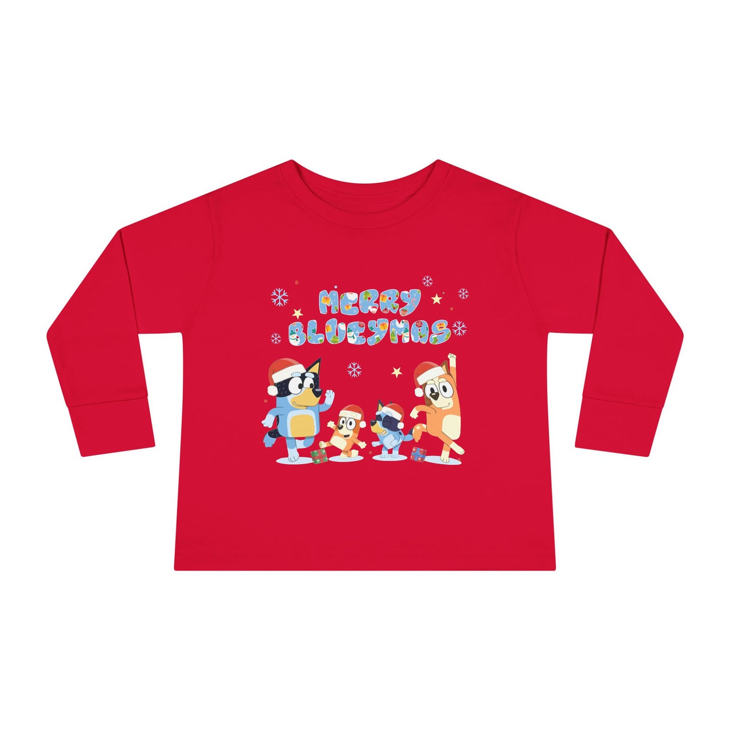 Merry Blue-y-mas Toddler Long Sleeve Tee