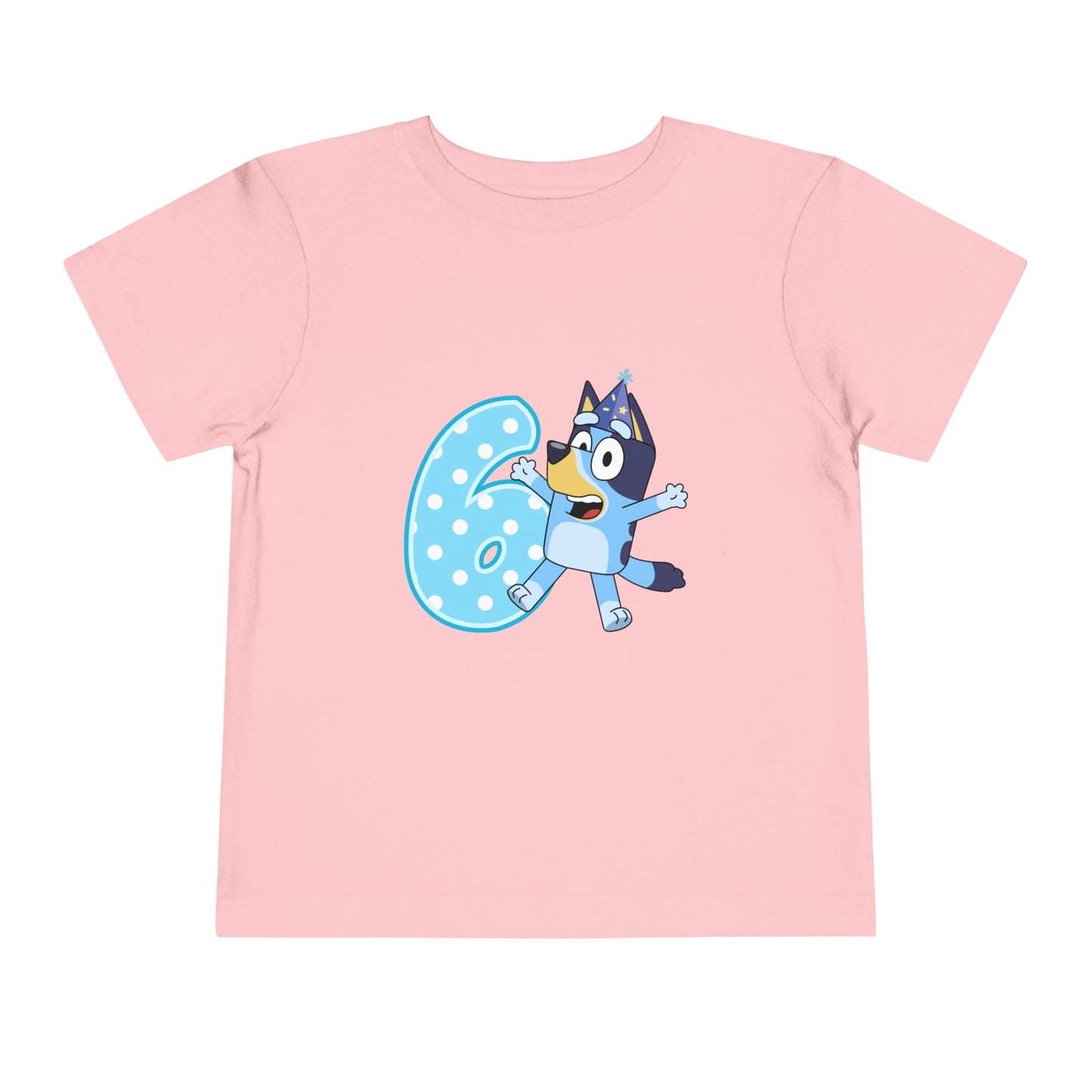 #6 Birthday Toddler Short Sleeve Tee