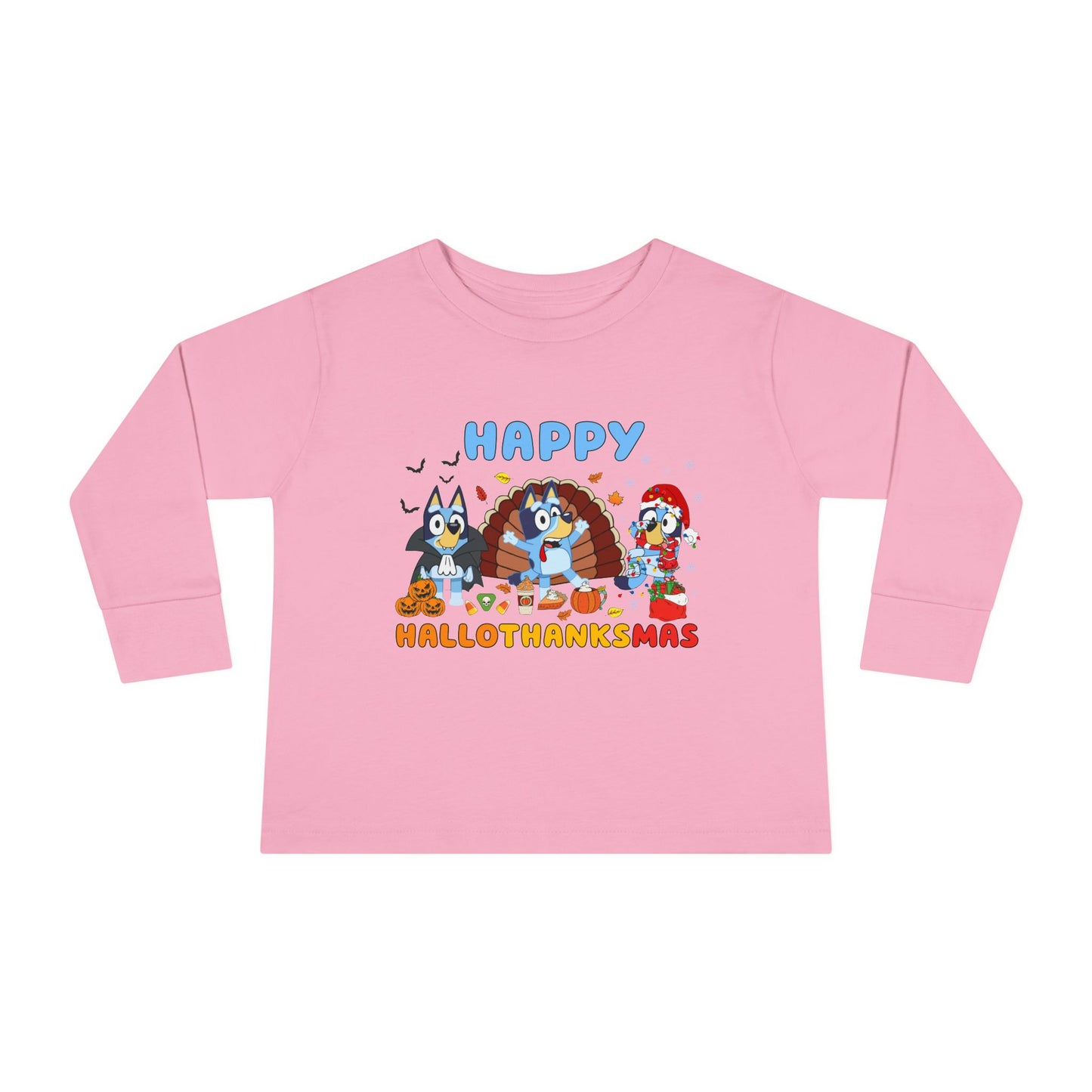 Happy Hallothanksmas Toddler Long Sleeve Tee