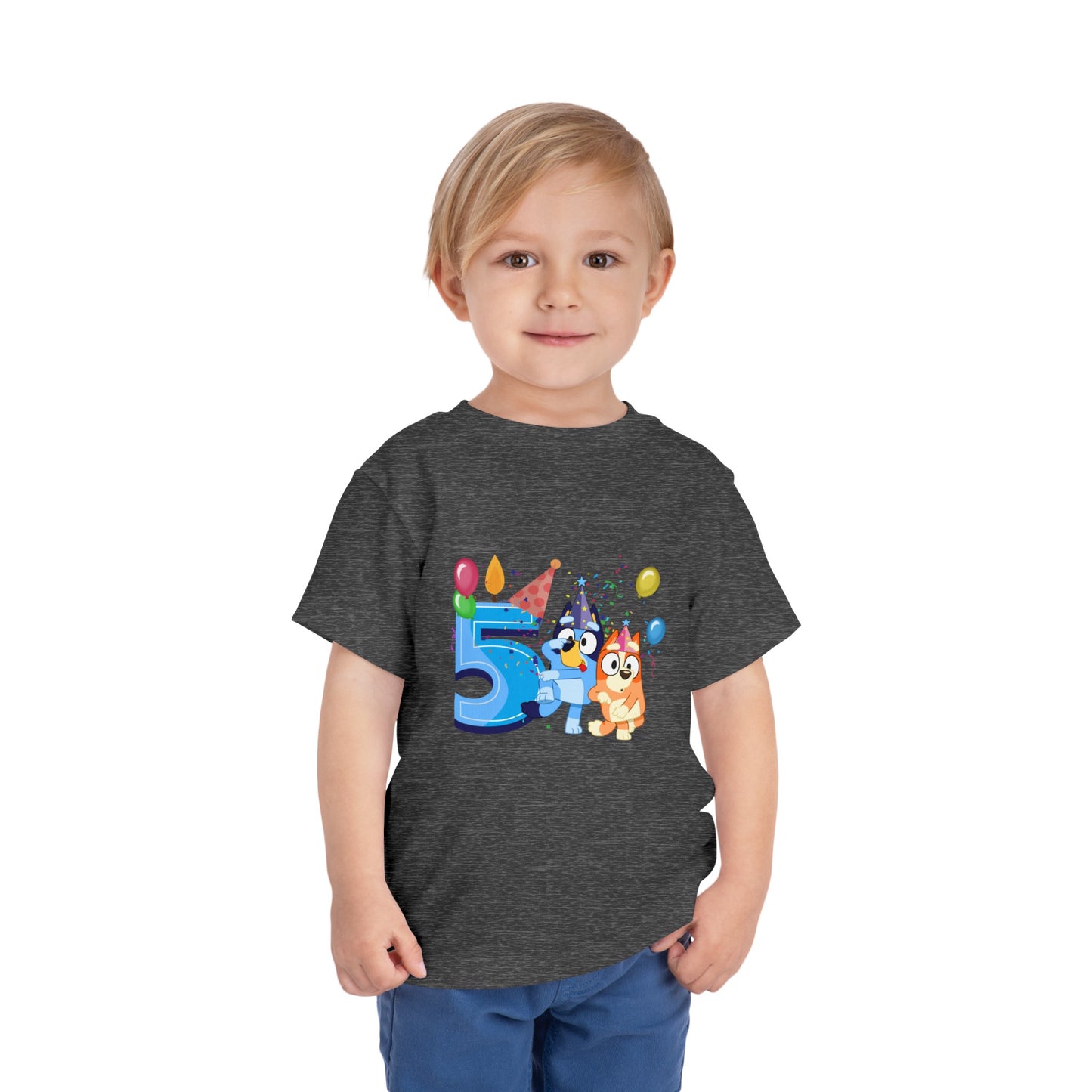 5th Birthday Toddler Short Sleeve Tee