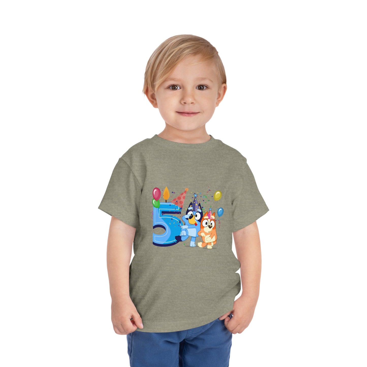 5th Birthday Toddler Short Sleeve Tee