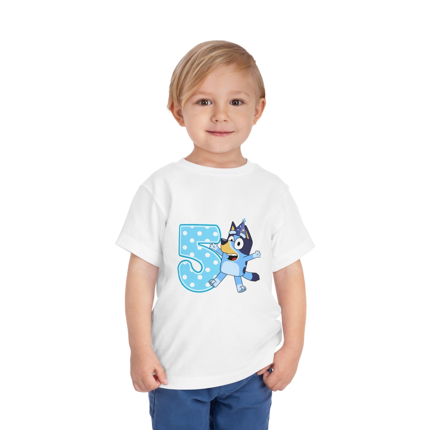 #5 Birthday Toddler Short Sleeve Tee