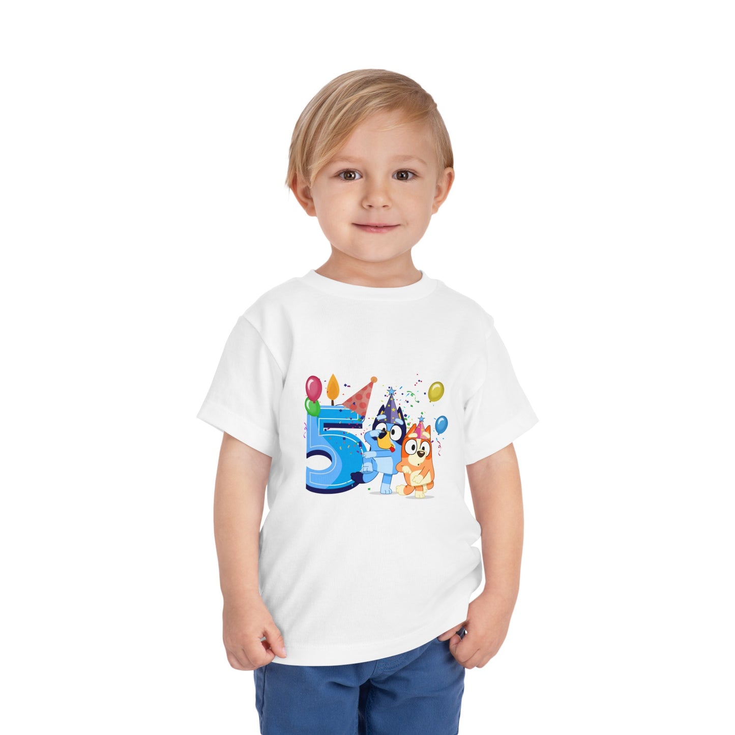 5th Birthday Toddler Short Sleeve Tee