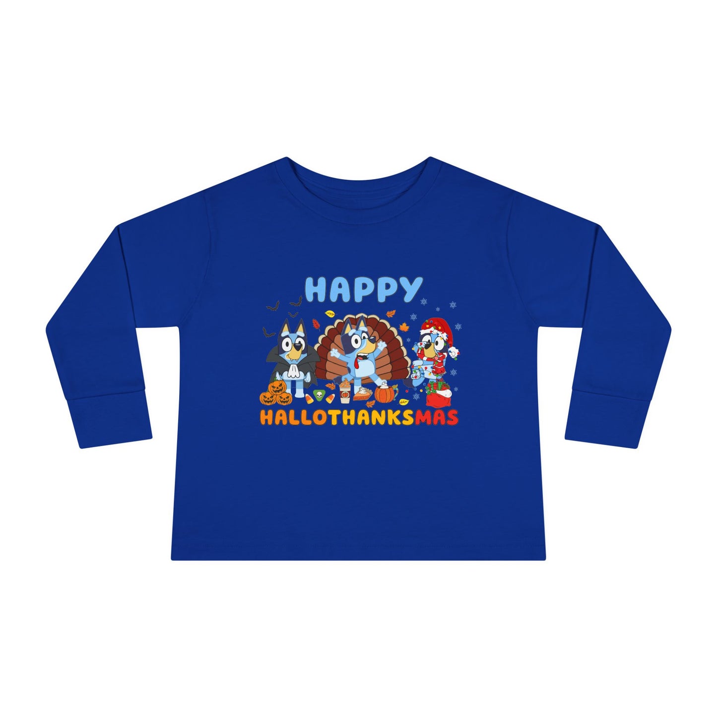Happy Hallothanksmas Toddler Long Sleeve Tee