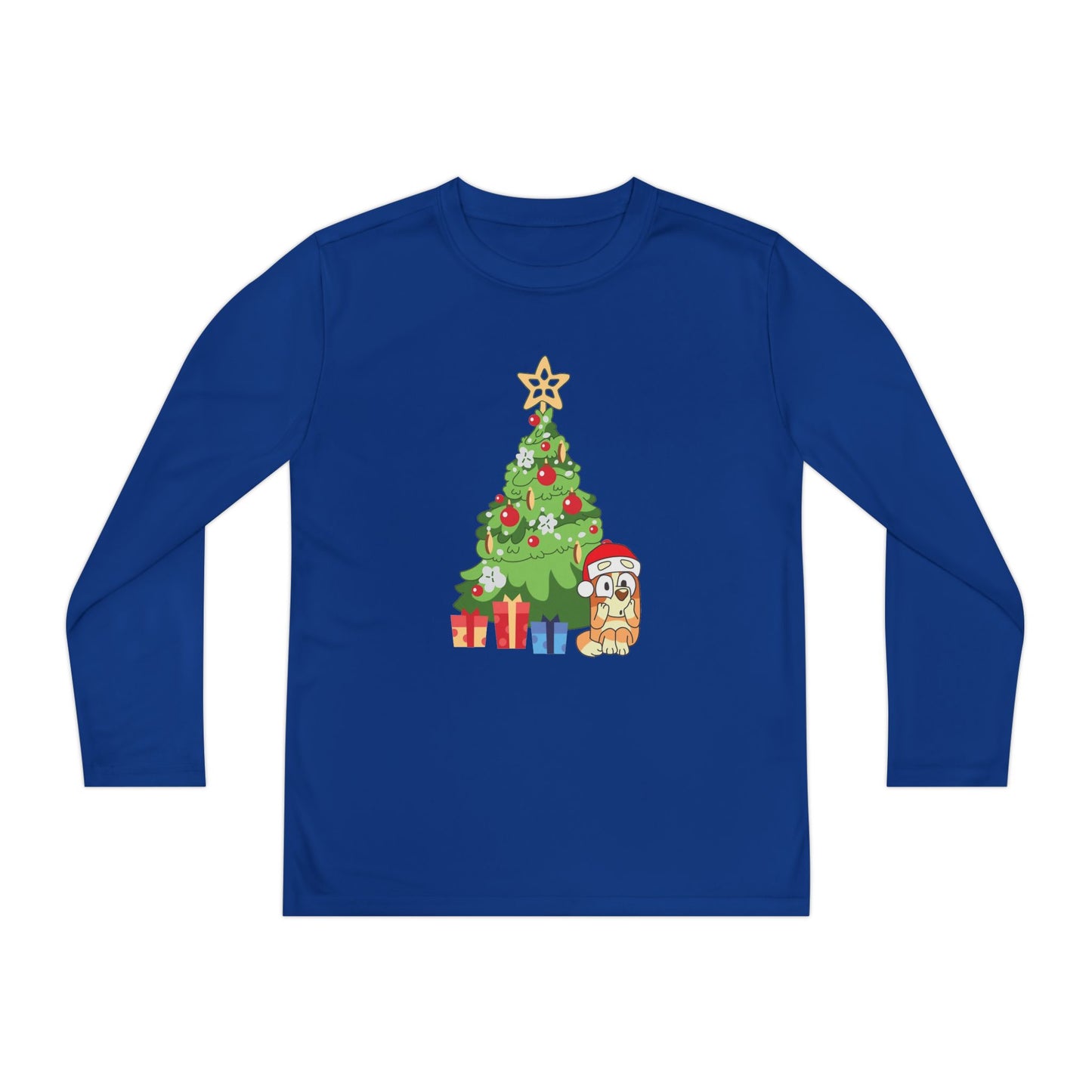 Christmas Tree Bingo Youth Long Sleeve Competitor Tee