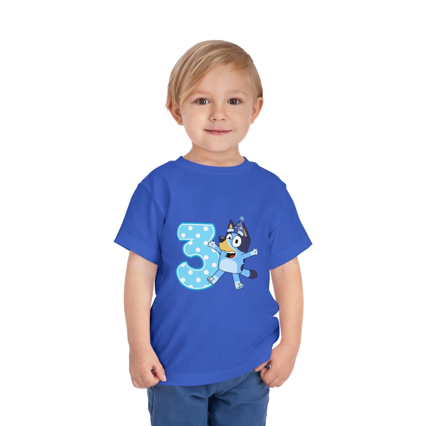 #3 Birthday Toddler Short Sleeve Tee