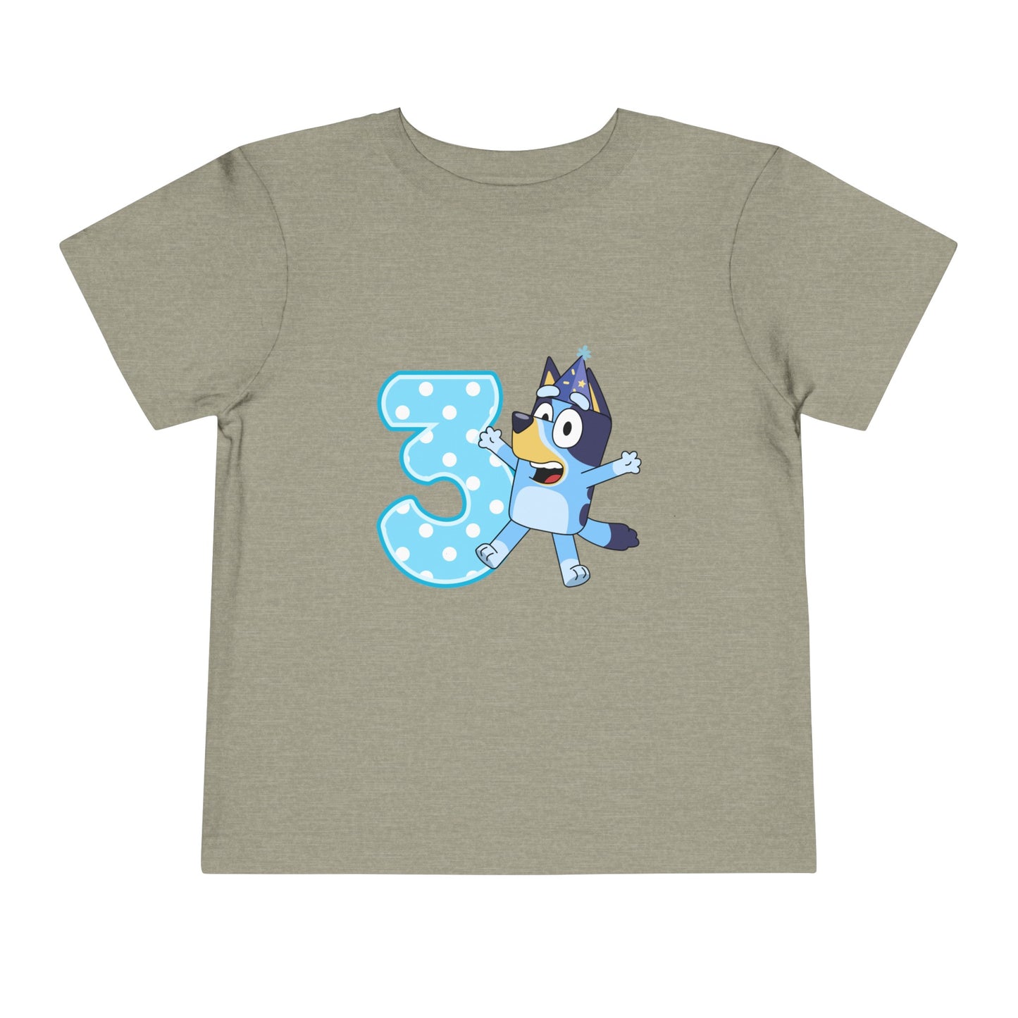#3 Birthday Toddler Short Sleeve Tee