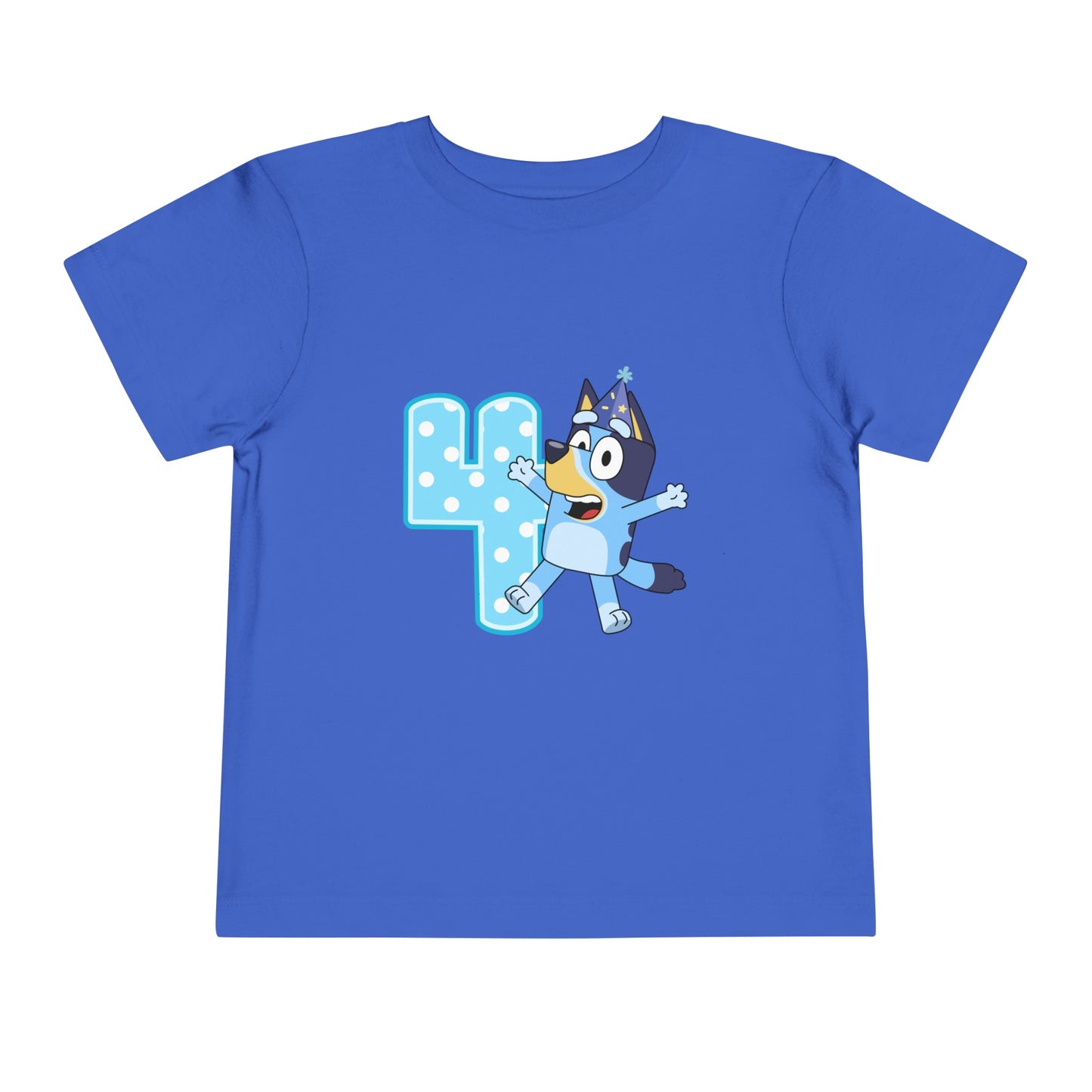 #4 Birthday Toddler Short Sleeve Tee