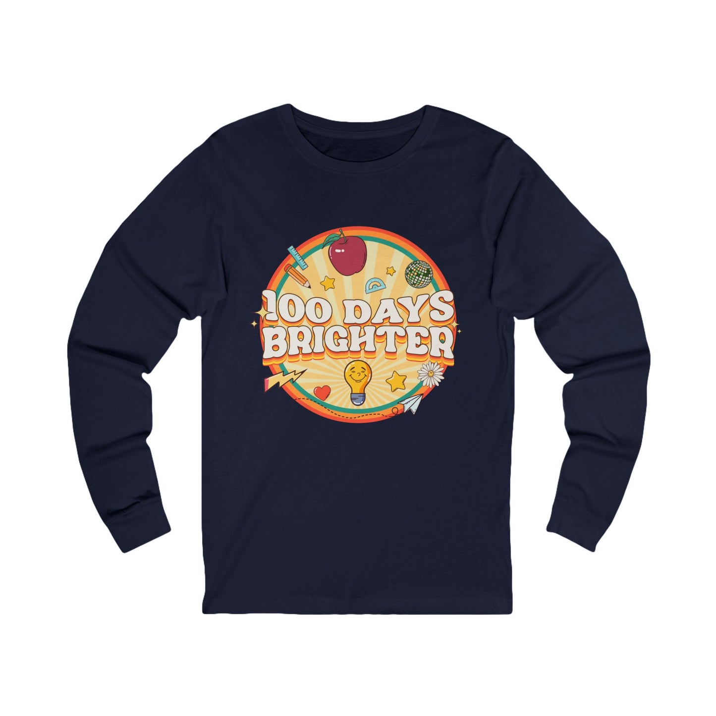 100 Days Brighter Jersey Long Sleeve Tee